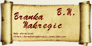 Branka Makregić vizit kartica